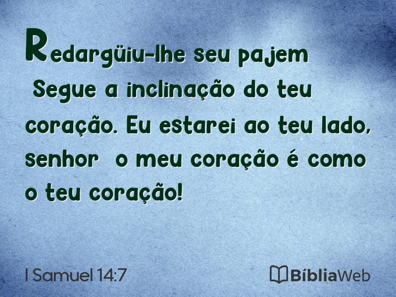 I Samuel 14:7 em imagem para compartilhar
