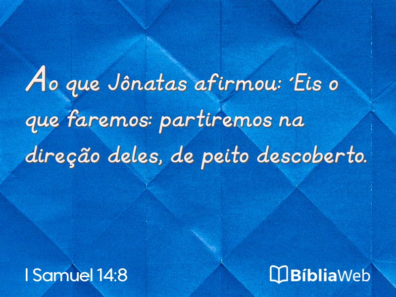 I Samuel 14:8 em imagem para compartilhar