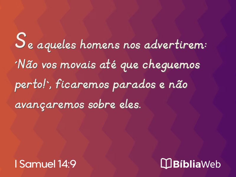 I Samuel 14:9 em imagem para compartilhar
