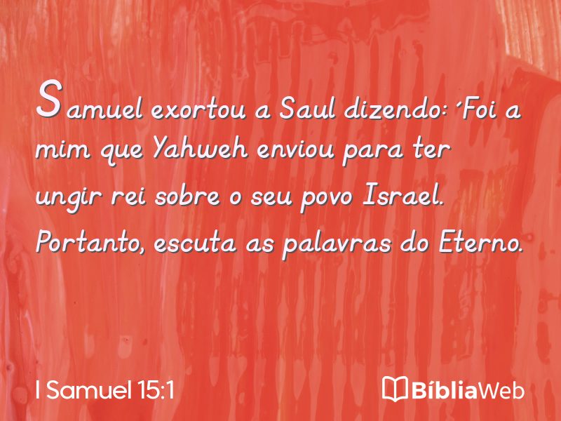 I Samuel 15:1 em imagem para compartilhar