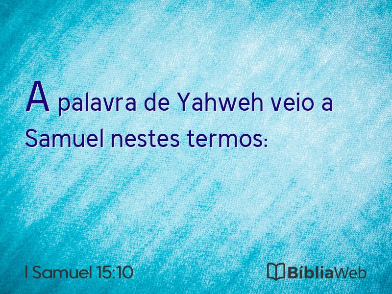 I Samuel 15:10 em imagem para compartilhar