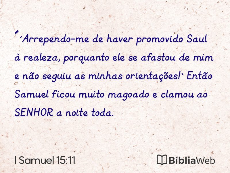 I Samuel 15:11 em imagem para compartilhar