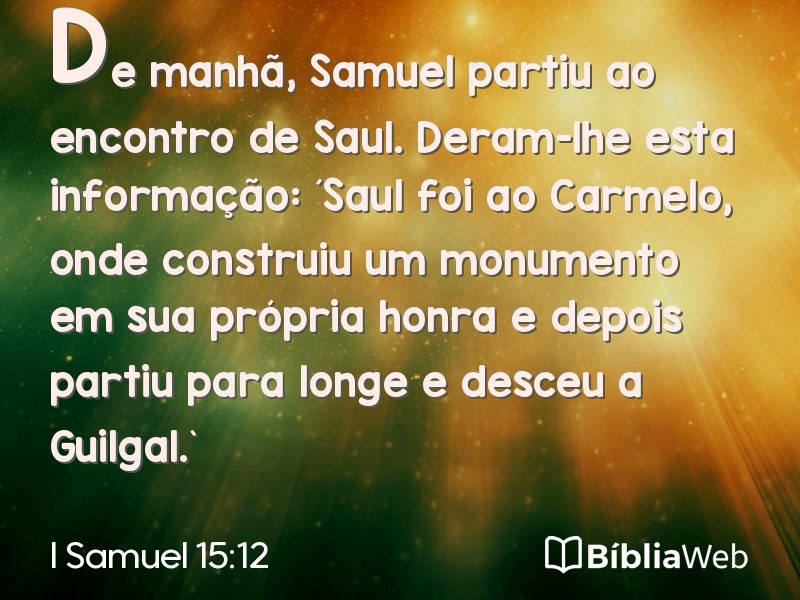 I Samuel 15:12 em imagem para compartilhar