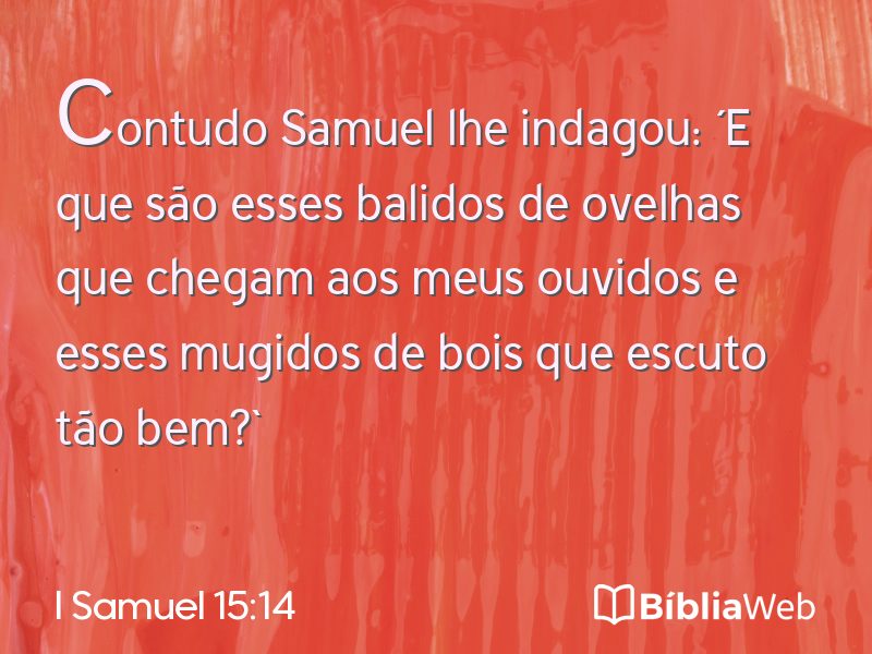 I Samuel 15:14 em imagem para compartilhar