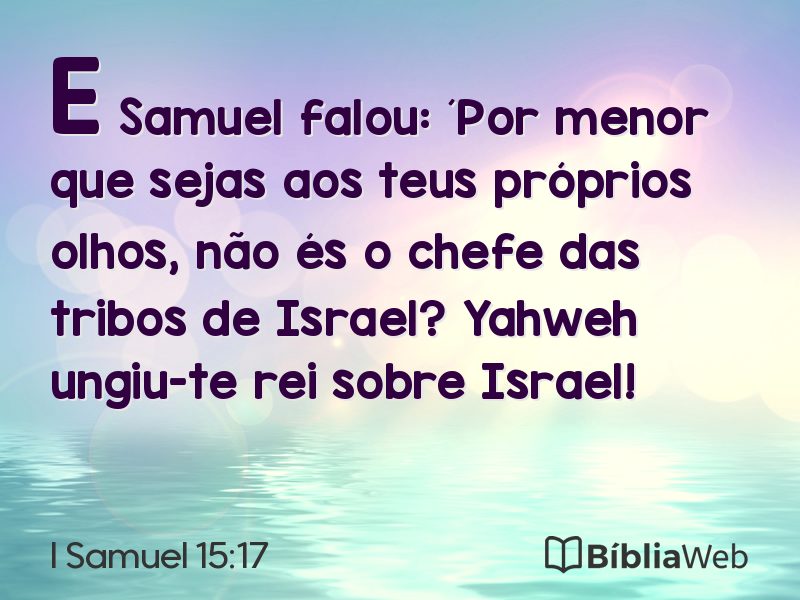 I Samuel 15:17 em imagem para compartilhar