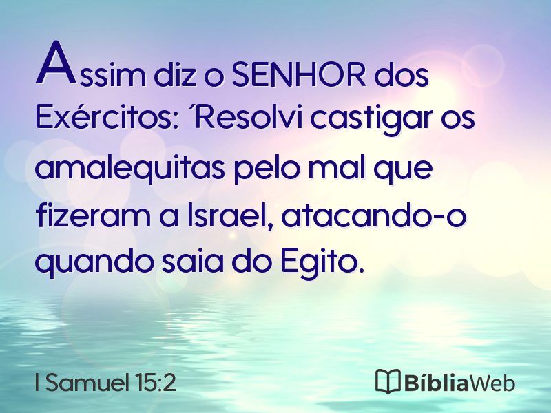 I Samuel 15:2 em imagem para compartilhar