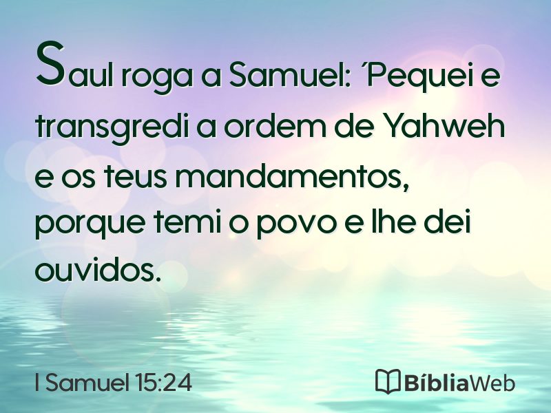 I Samuel 15:24 em imagem para compartilhar