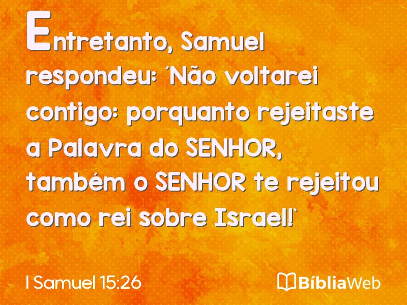 I Samuel 15:26 em imagem para compartilhar