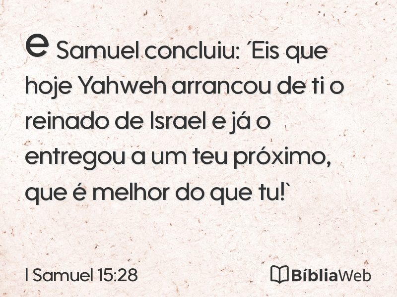 I Samuel 15:28 em imagem para compartilhar