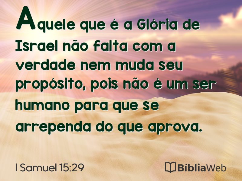 I Samuel 15:29 em imagem para compartilhar