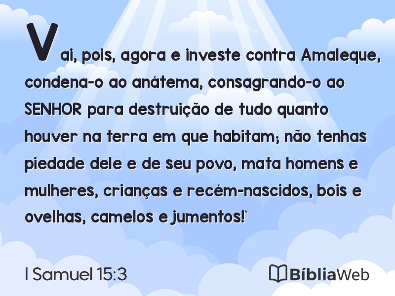 I Samuel 15:3 em imagem para compartilhar