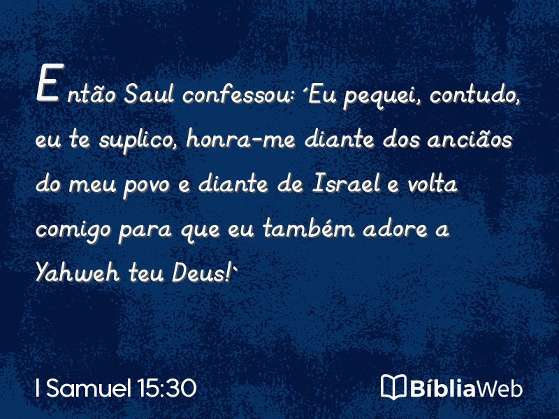 I Samuel 15:30 em imagem para compartilhar