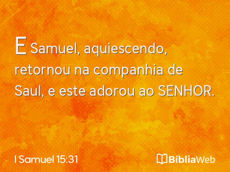 I Samuel 15:31 em imagem para compartilhar
