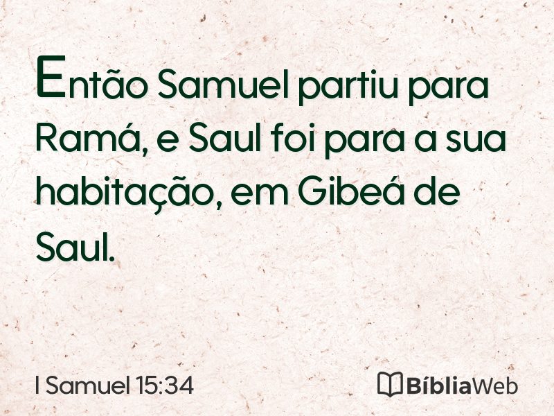 I Samuel 15:34 em imagem para compartilhar