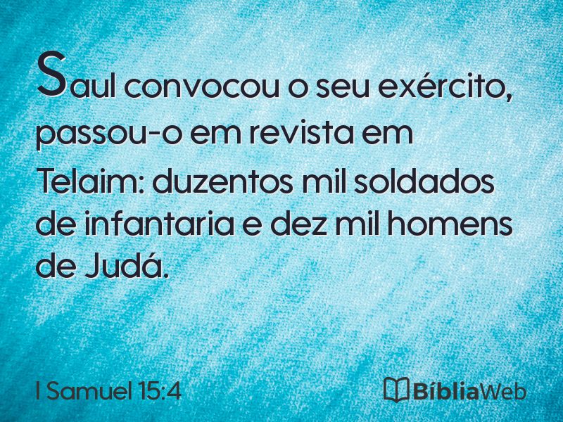 I Samuel 15:4 em imagem para compartilhar