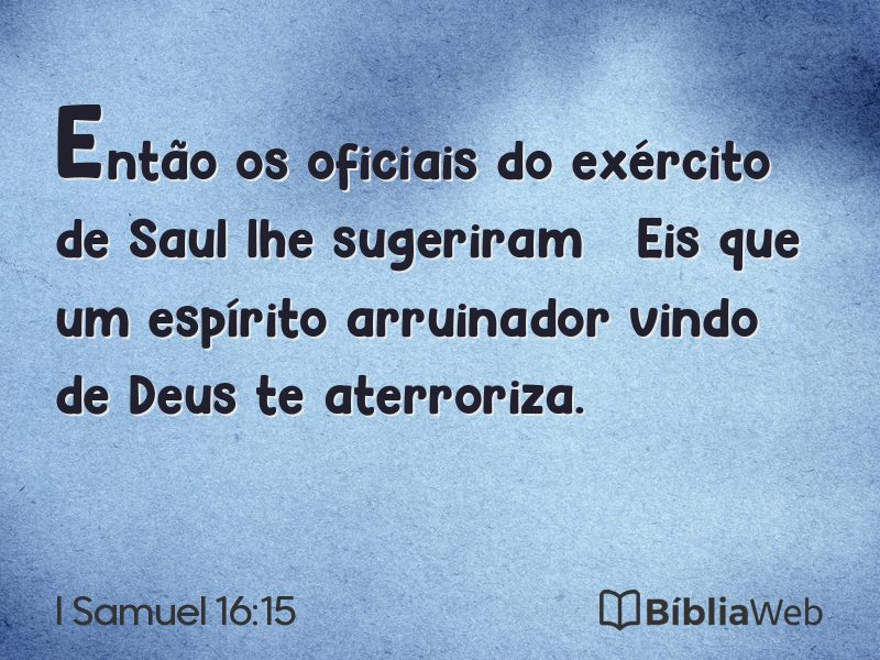 I Samuel 16:15 em imagem para compartilhar