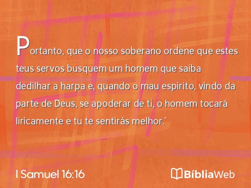 I Samuel 16:16 em imagem para compartilhar