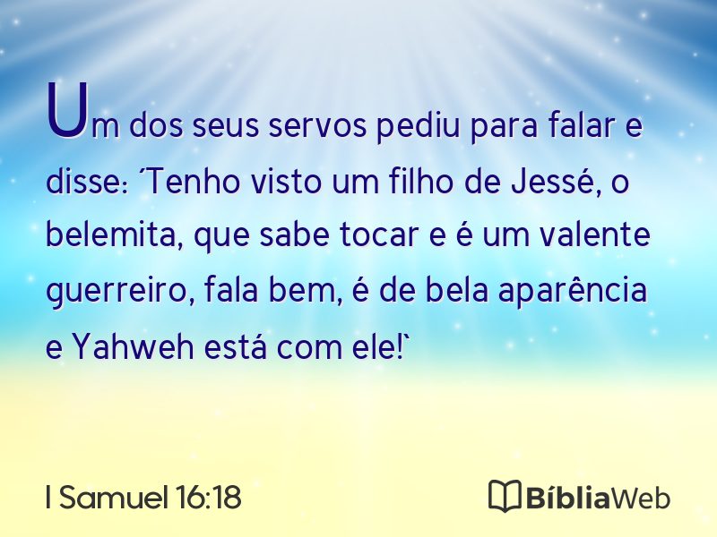 I Samuel 16:18 em imagem para compartilhar