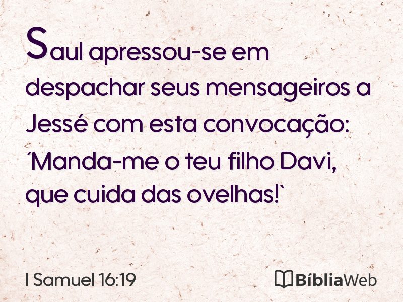 I Samuel 16:19 em imagem para compartilhar