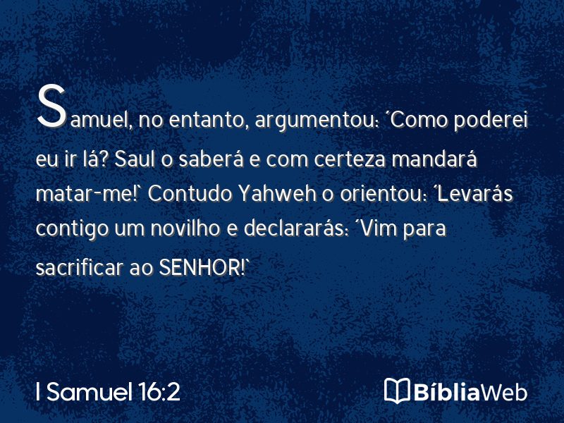I Samuel 16:2 em imagem para compartilhar