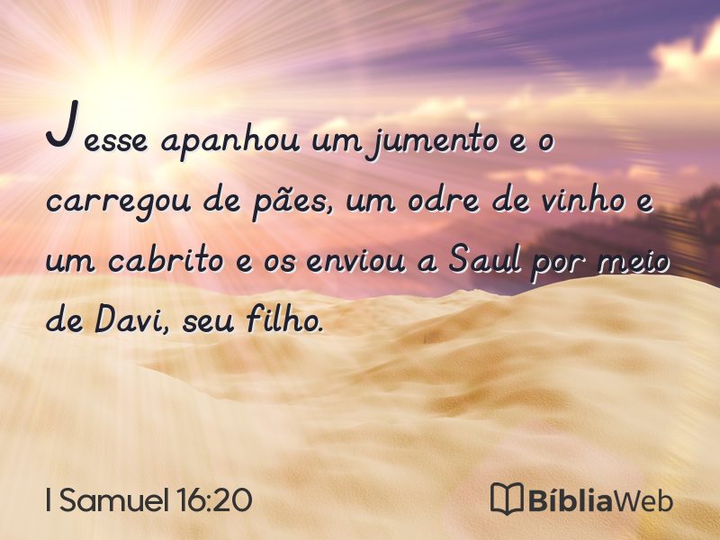 I Samuel 16:20 em imagem para compartilhar