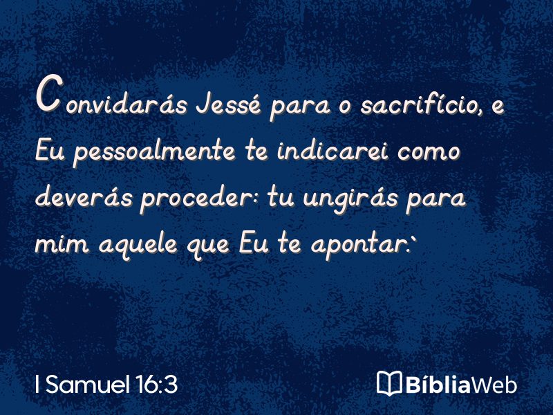 I Samuel 16:3 em imagem para compartilhar
