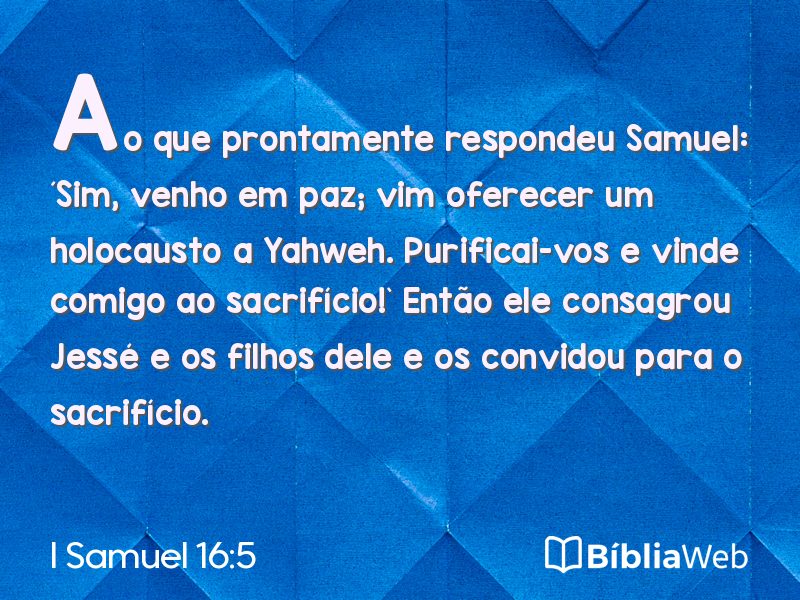 I Samuel 16:5 em imagem para compartilhar