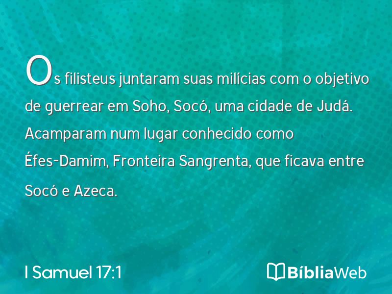 I Samuel 17:1 em imagem para compartilhar