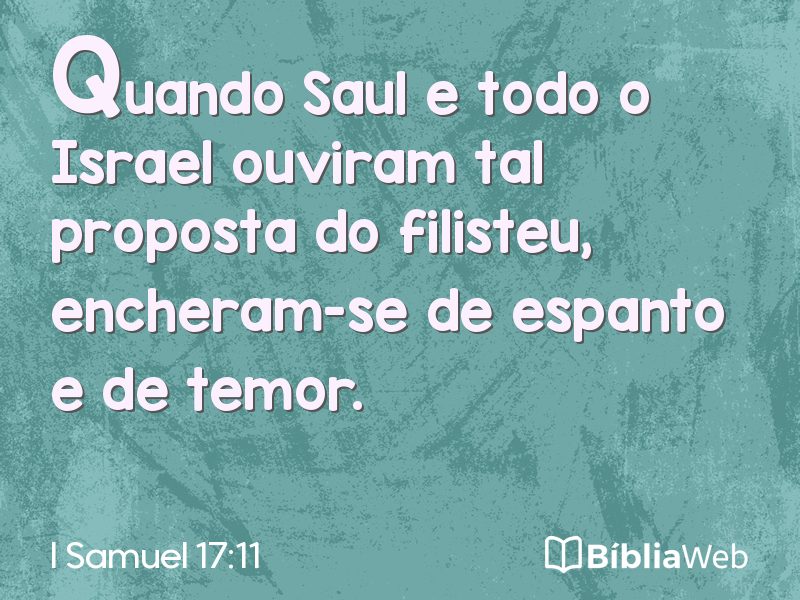 I Samuel 17:11 em imagem para compartilhar