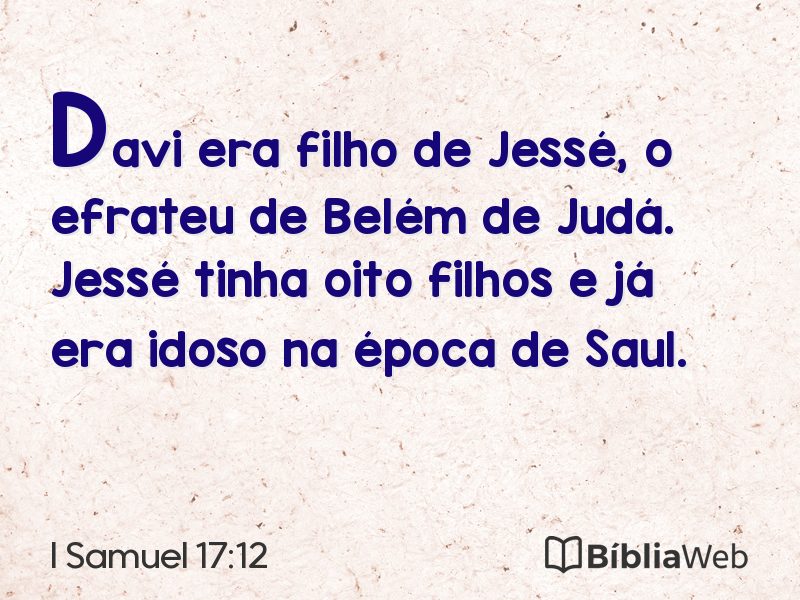 I Samuel 17:12 em imagem para compartilhar