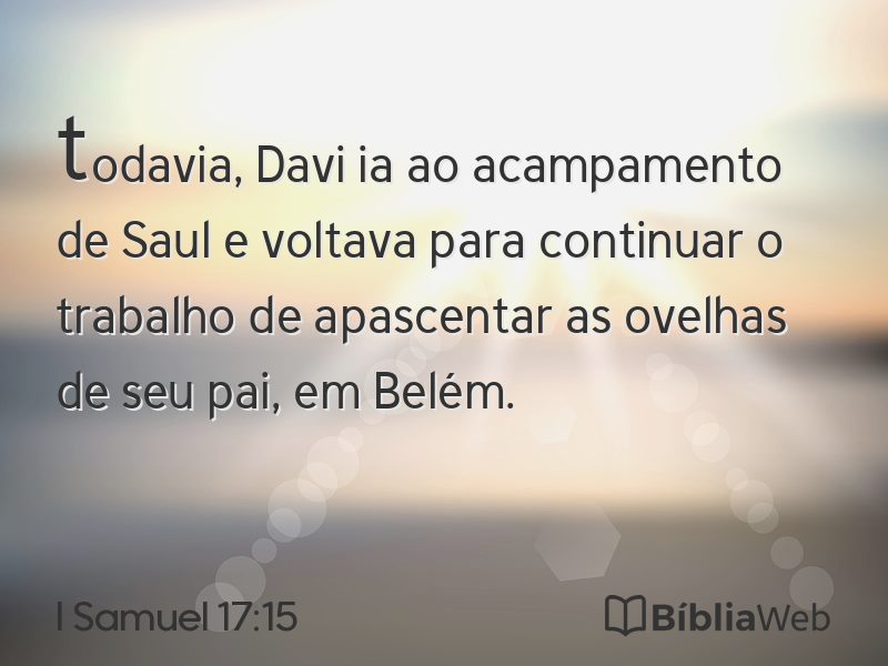 I Samuel 17:15 em imagem para compartilhar