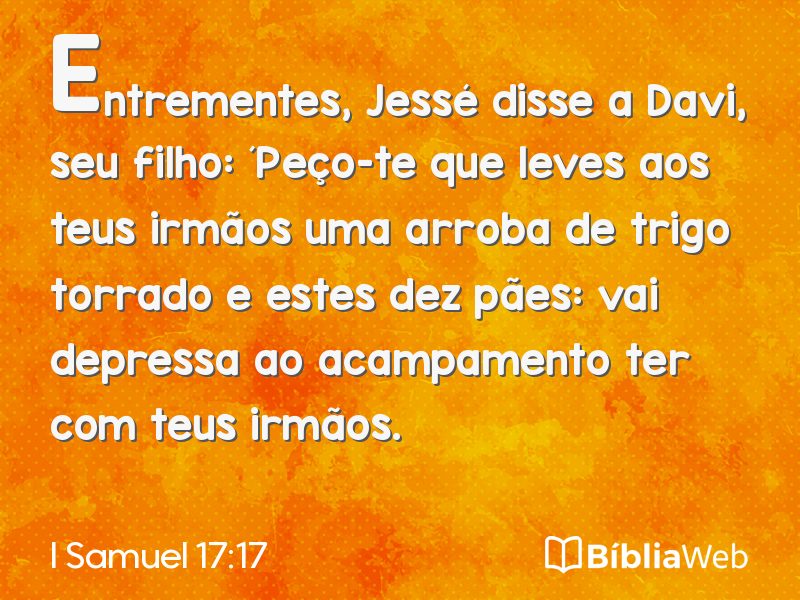 I Samuel 17:17 em imagem para compartilhar