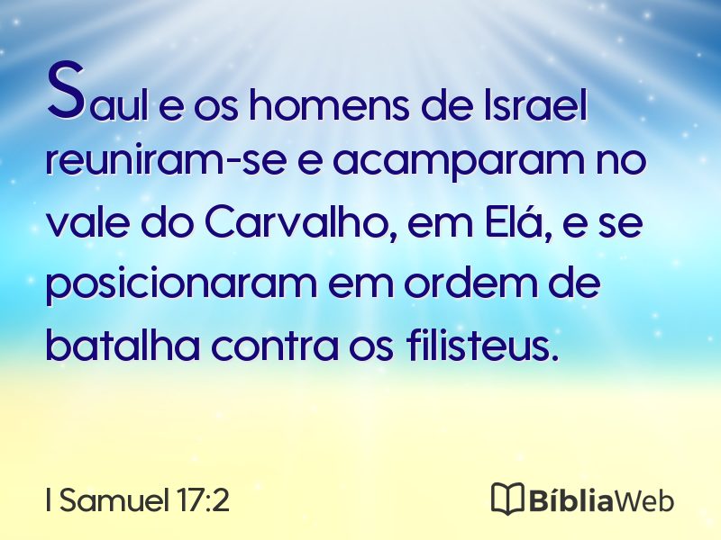 I Samuel 17:2 em imagem para compartilhar