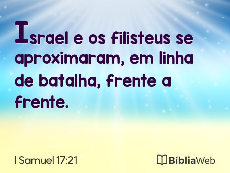 I Samuel 17:21 em imagem para compartilhar