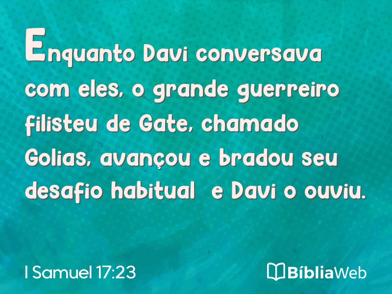 I Samuel 17:23 em imagem para compartilhar
