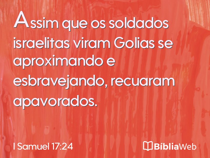 I Samuel 17:24 em imagem para compartilhar