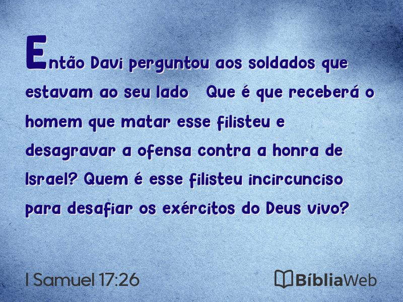I Samuel 17:26 em imagem para compartilhar