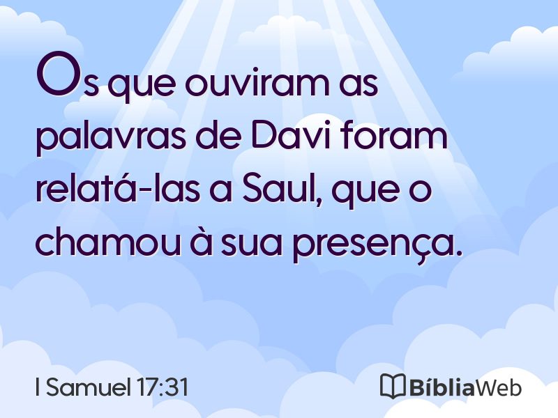 I Samuel 17:31 em imagem para compartilhar