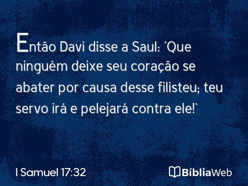 I Samuel 17:32 em imagem para compartilhar