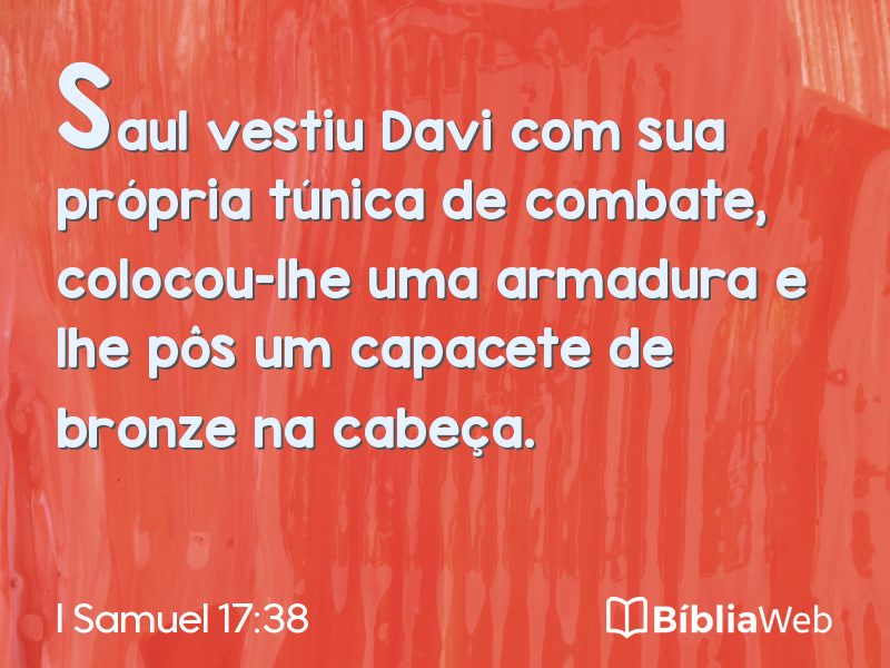 I Samuel 17:38 em imagem para compartilhar
