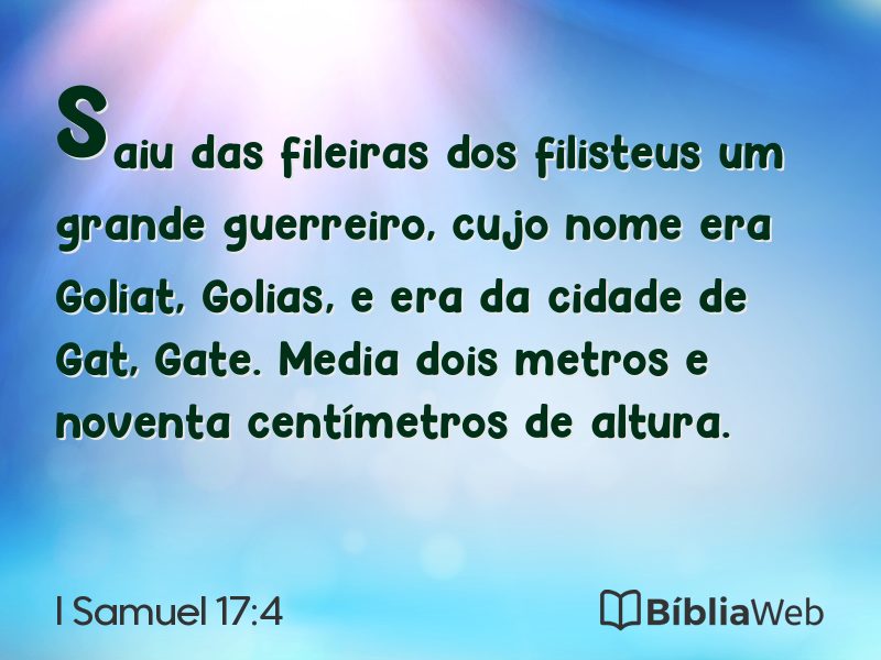 I Samuel 17:4 em imagem para compartilhar