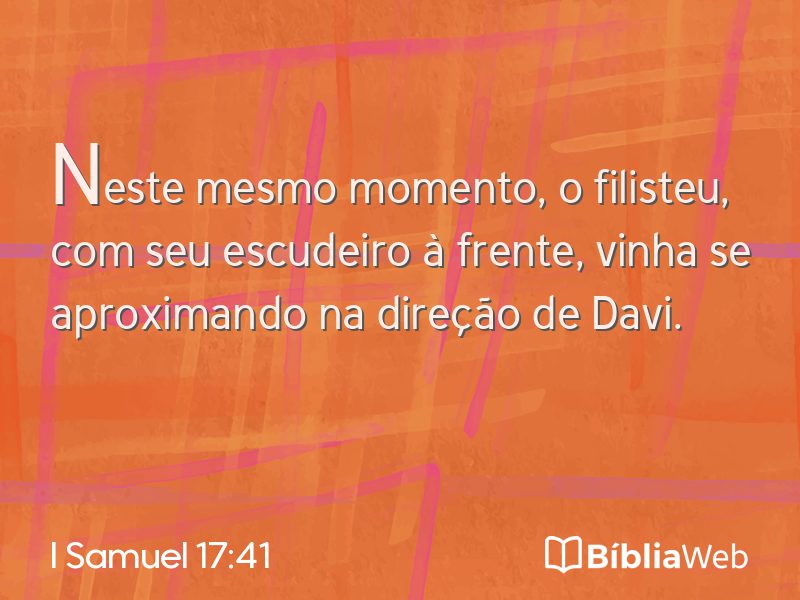 I Samuel 17:41 em imagem para compartilhar