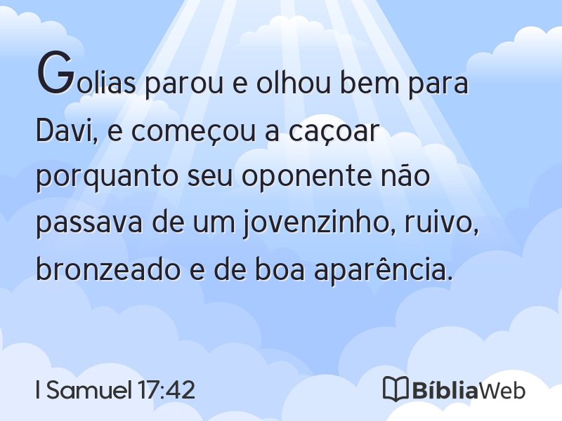 I Samuel 17:42 em imagem para compartilhar