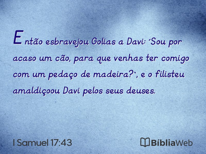 I Samuel 17:43 em imagem para compartilhar