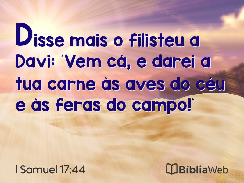 I Samuel 17:44 em imagem para compartilhar