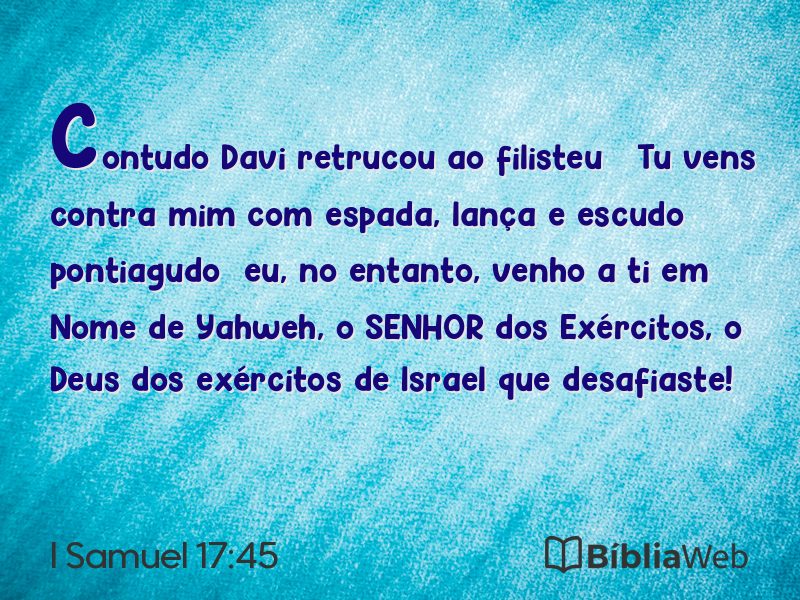 I Samuel 17:45 em imagem para compartilhar