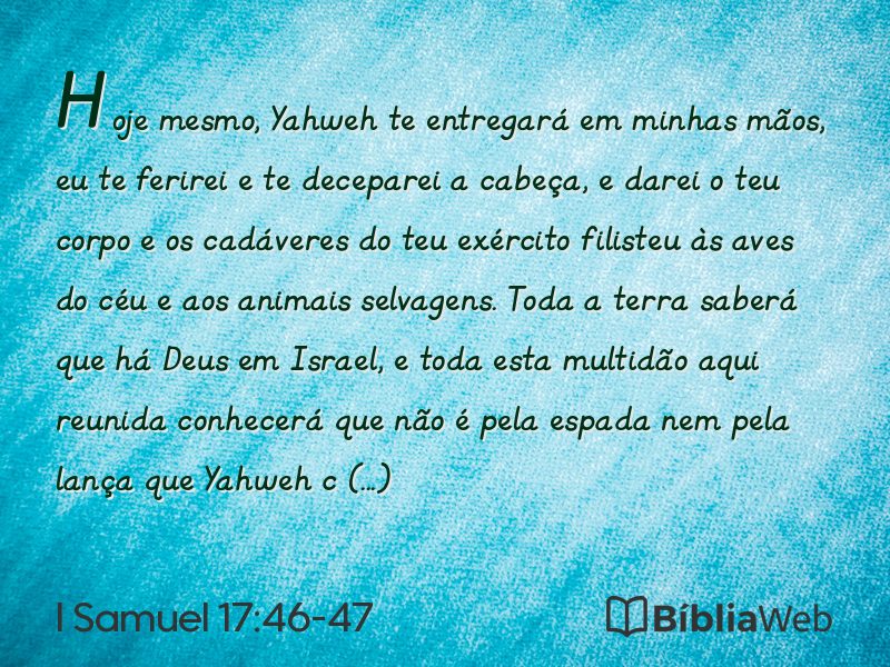 I Samuel 17:46-47 em imagem para compartilhar