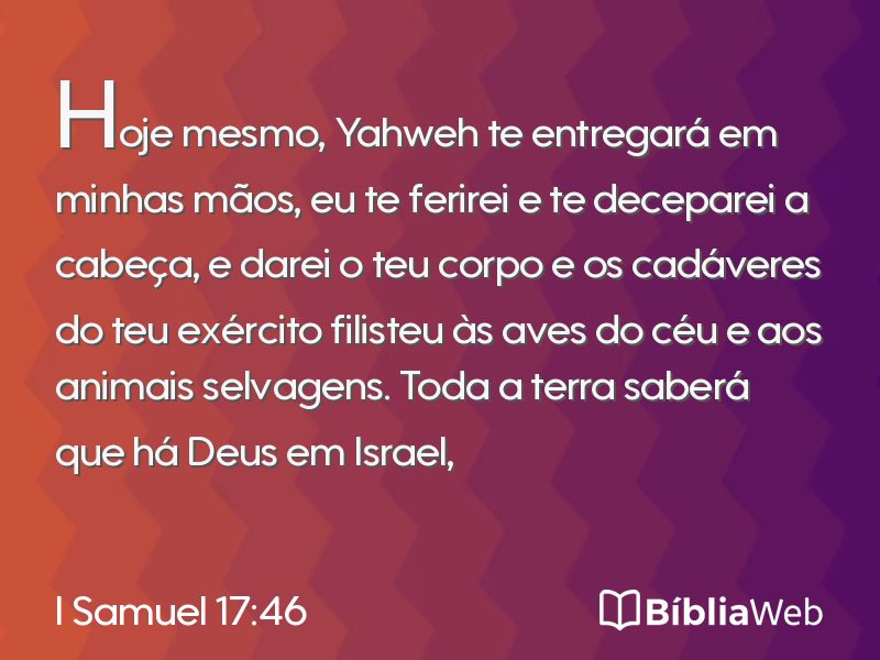 I Samuel 17:46 em imagem para compartilhar