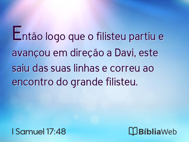 I Samuel 17:48 em imagem para compartilhar