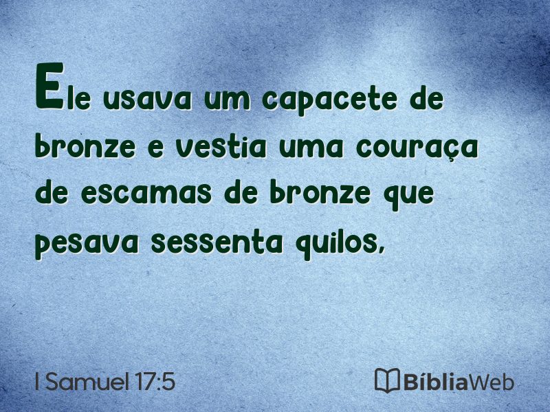 I Samuel 17:5 em imagem para compartilhar
